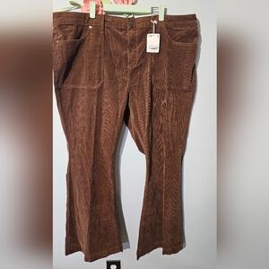 NWT a.n.a. High Rise Flare Porkchop Pockets Corduroy Pants plus size 22W